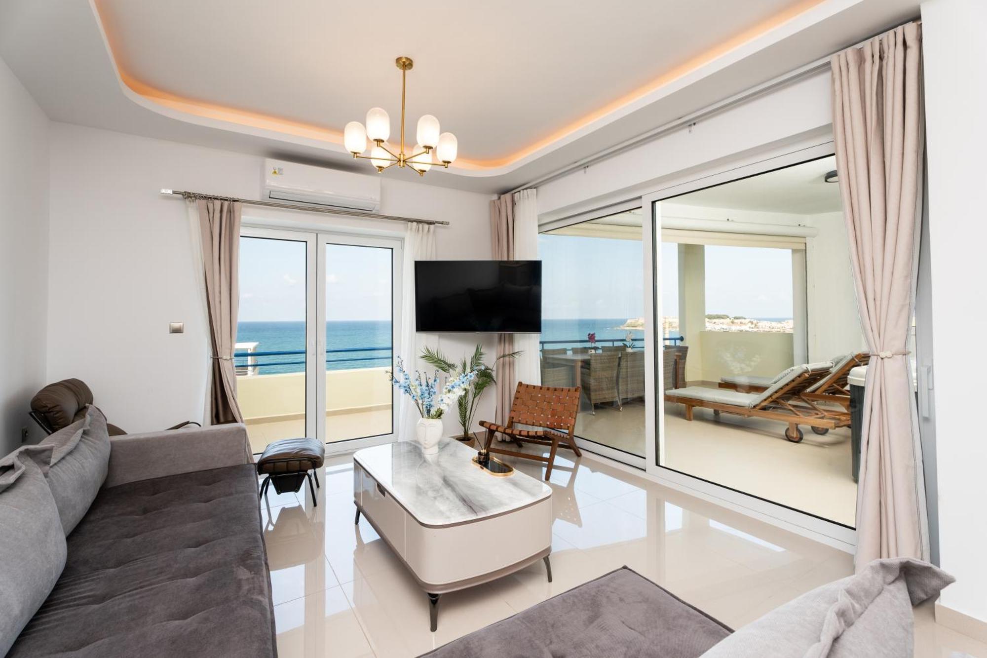 Secret View Apartment, With Private Jacuzzi Ретимно Экстерьер фото